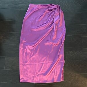 Never worn! Satin purple long skirt
